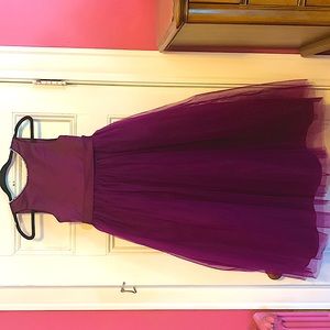 Plum Colored Flower Girl Dress Floor Length